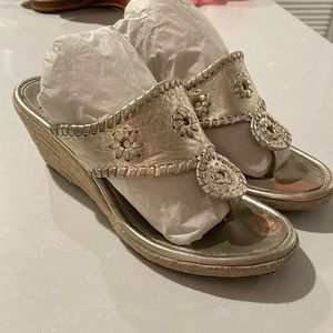 Jack Roger wedges, platinum, size 9